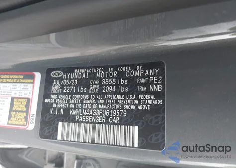 2023 Hyundai Elantra Sel from USA, damaged, VIN KMHLM4AG3PU619579